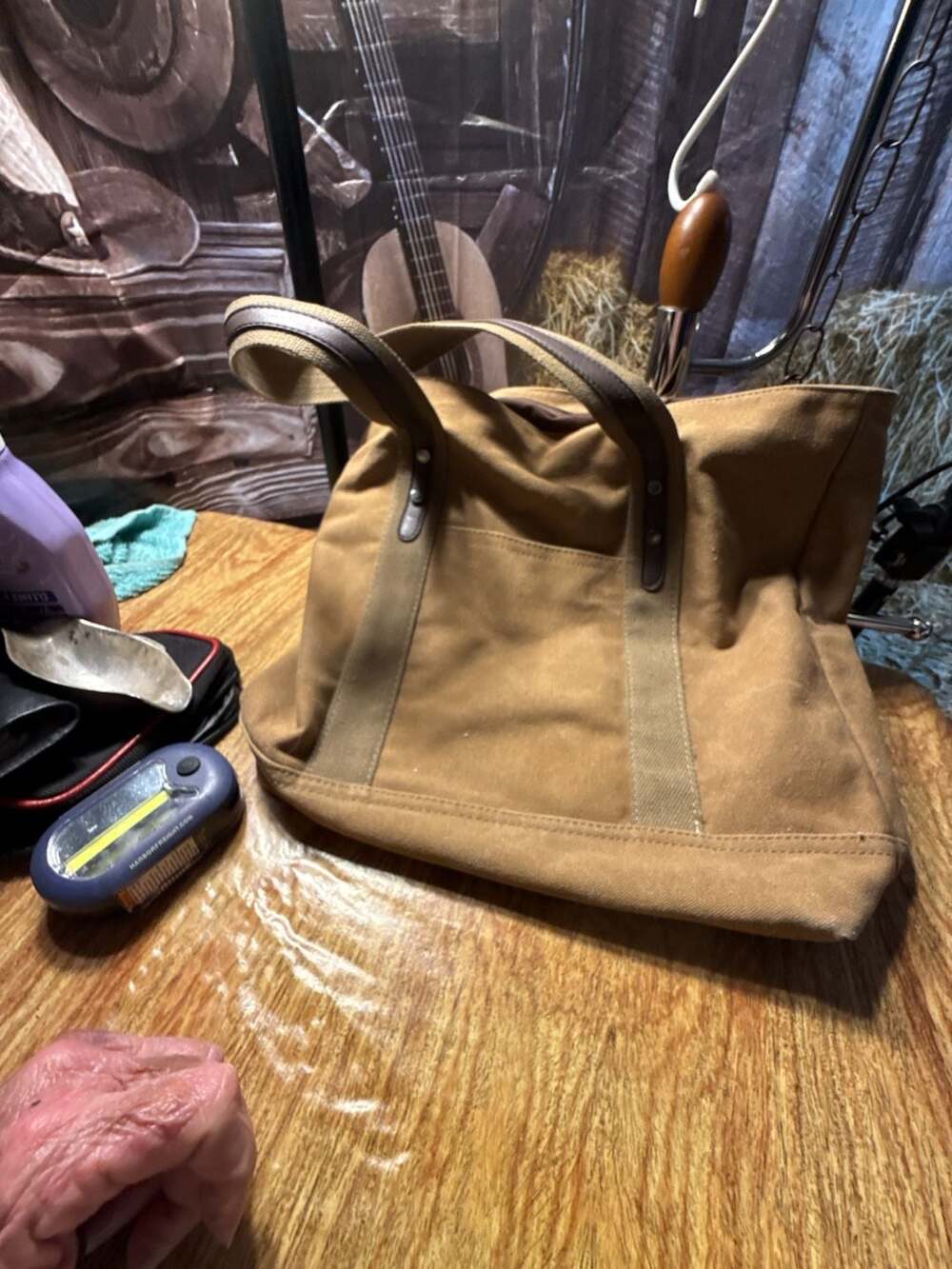 Yoshida Porter Field Canvas and Leather Tote Bag